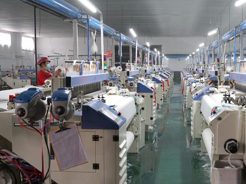 SQ910 air jet loom customer factory